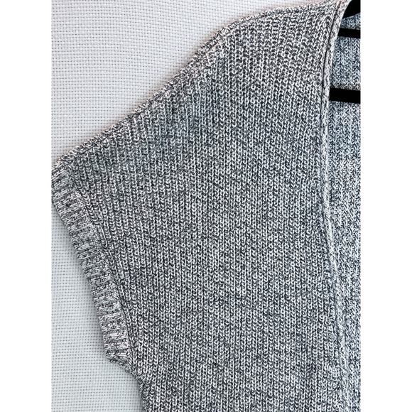 Caslon Women's Medium Gray Knit Open Front‎ Cap Sleeve Duster Cardigan - Picture 4 of 7